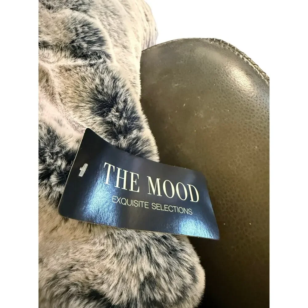 THE MOOD Faux Rabbit Fur Decorative Pillow Two sided  20